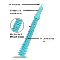 SHAGUN Premium Unbreakable 44 Plastic Sticks Broom | Extra Strong Fiber Sticks | Heavy-Duty, Washable & Non-Shedding | Ideal for Wet & Dry Cleaning | Indoor & Outdoor Use