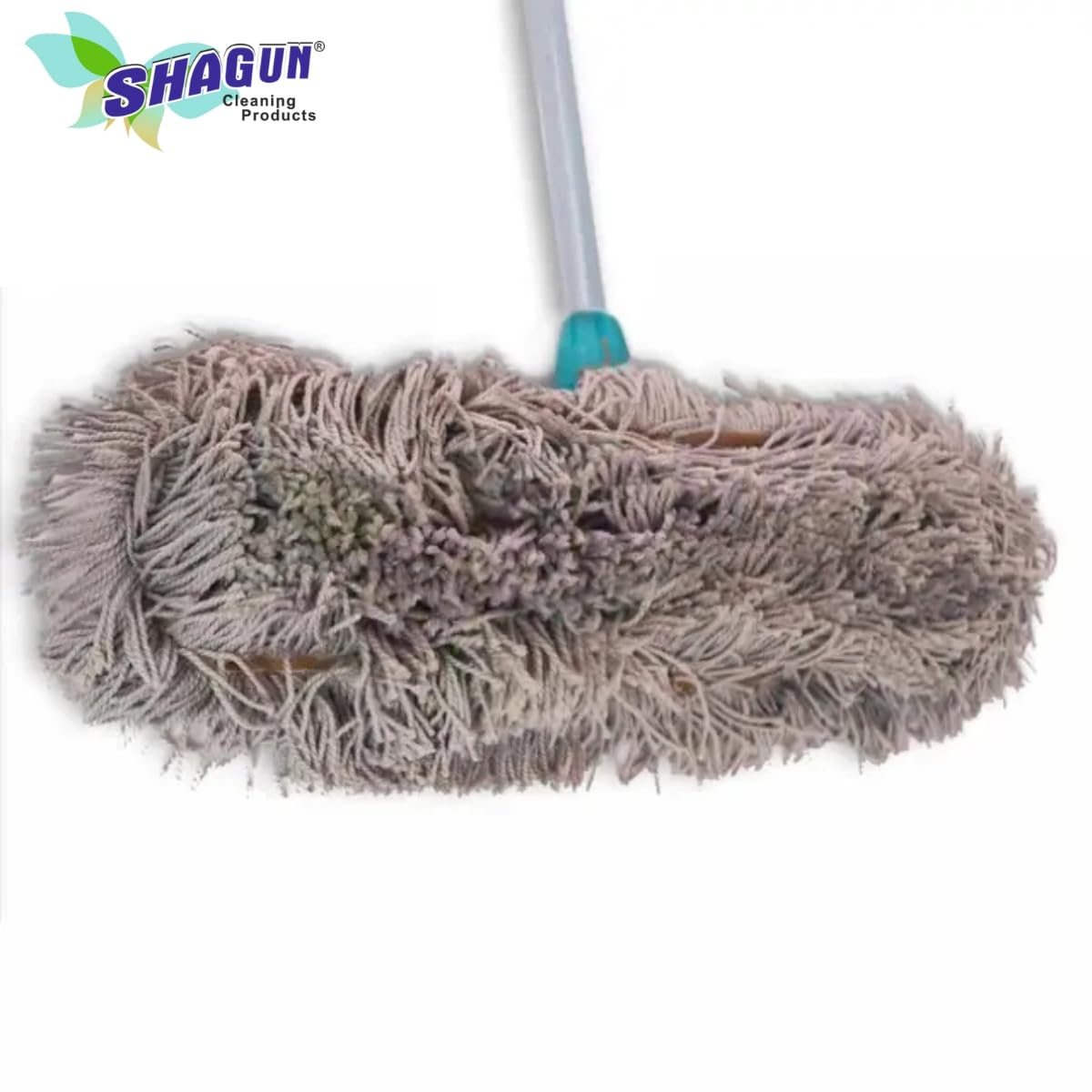 SHAGUN Heavy-Duty Dust Mop – 360° Rotating Flat Mop with Microfiber Pad for Floor Cleaning, Hardwood, Tile & Marble Surface Sweeping (24 Inch)
