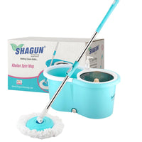 SHAGUN 360° Steel Spin Mop 7L Premium Plastic Mop Best Use for Home and Kitchen (Blue)