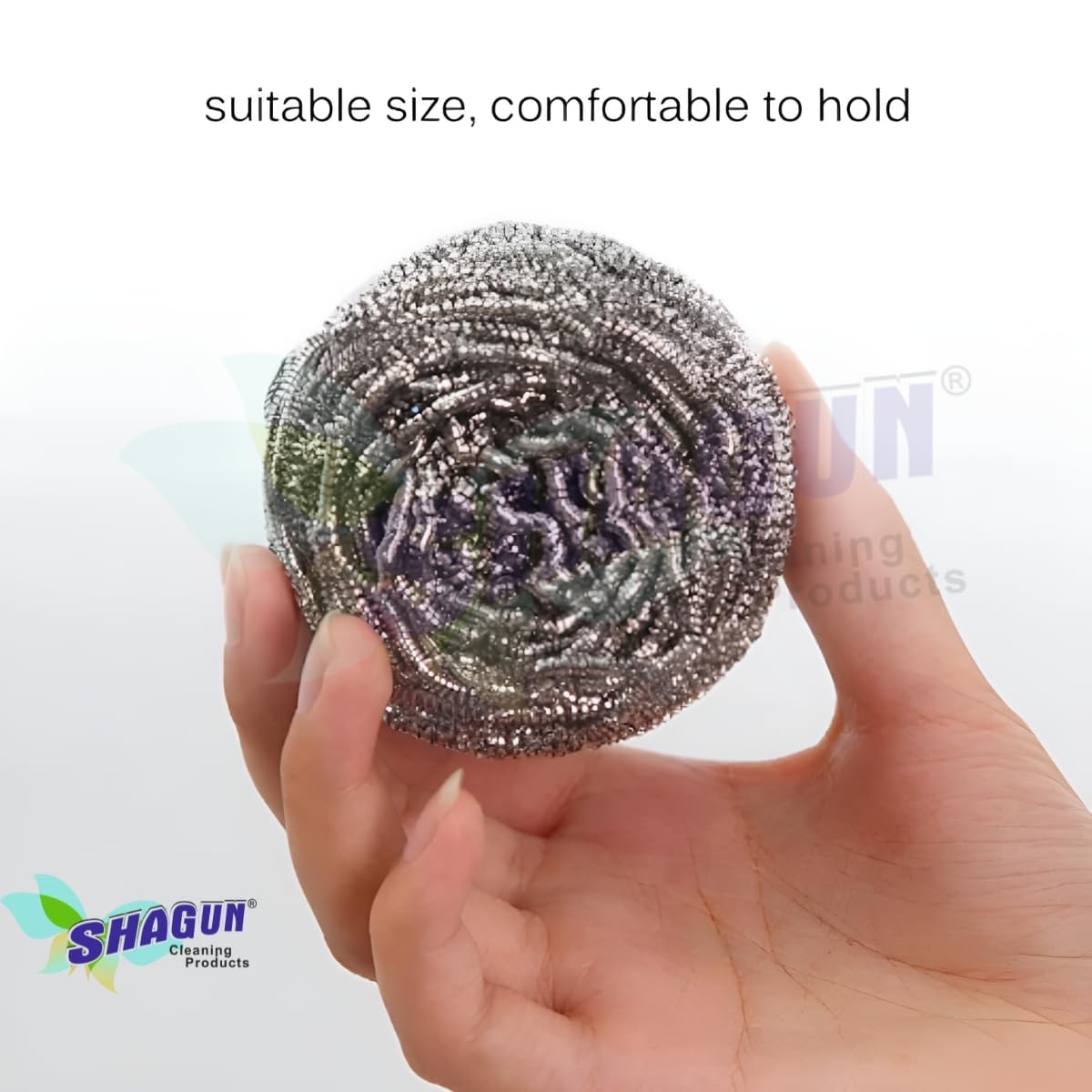 SHAGUN Jumbo 25 Stainless Steel Scrubber – Pack of 6 | 17g Heavy Duty Kitchen Utensil Cleaner