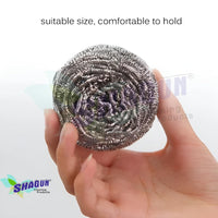 SHAGUN Stainless Steel Scrubber Pack of 12 | Heavy Duty Sumo Scrub Pad for Utensils & Kitchen Cleaning 20g Each