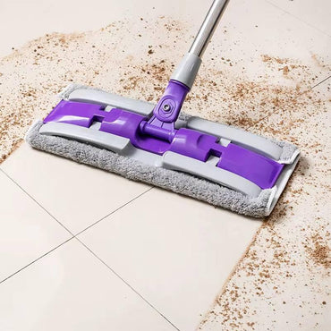 SHAGUN 360° Flat Floor Cleaning Mop with Microfiber Pad | Wet & Dry Use | Stainless Steel Handle | Rotating Head for Tiles, Marble & Wooden Floors
