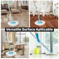SHAGUN 360° Steel Spin Mop 7L Premium Plastic Mop Best Use for Home and Kitchen (Blue)