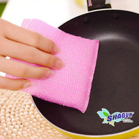 SHAGUN Foam Scrubber (Pack of 12) | Non-Scratch Kitchen Cleaning Pads | Multi-Color Dishwashing Scrub