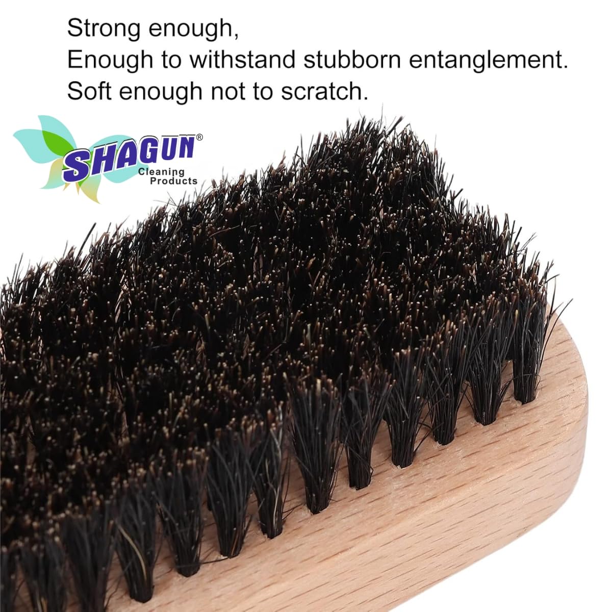 SHAGUN Wooden Shoe Polish Brush Premium Soft Bristle Shoe Cleaning & Buffing Brush Ideal for Leather & Suede Shoe Care (1)