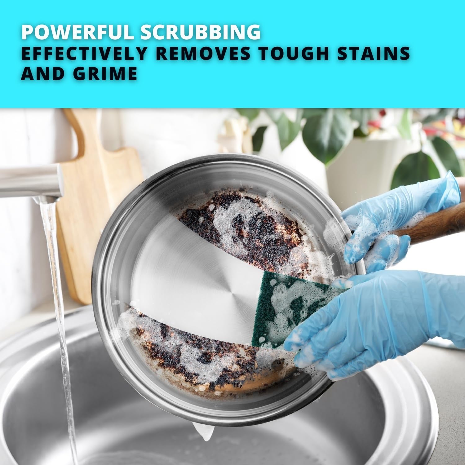 Shagun-Brite Scrub Sponge (2x1) | Multipurpose Kitchen Scrubber | Pack of 12 | 3x4 inch | Nylon, Polyester & Alox Material