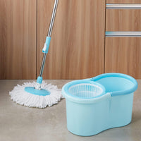 SHAGUN 360° Spin Mop 7L Plastic Basket & Handle Best for House Cleaning, Office Cleaning (Blue)