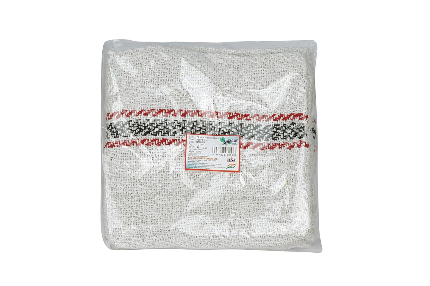 SHAGUN Cotton Floor Pocha (Pack of 2) 29x29 inch | Heavy Duty Thick Cloth for Floor Cleaning | Reusable Mop Cloth