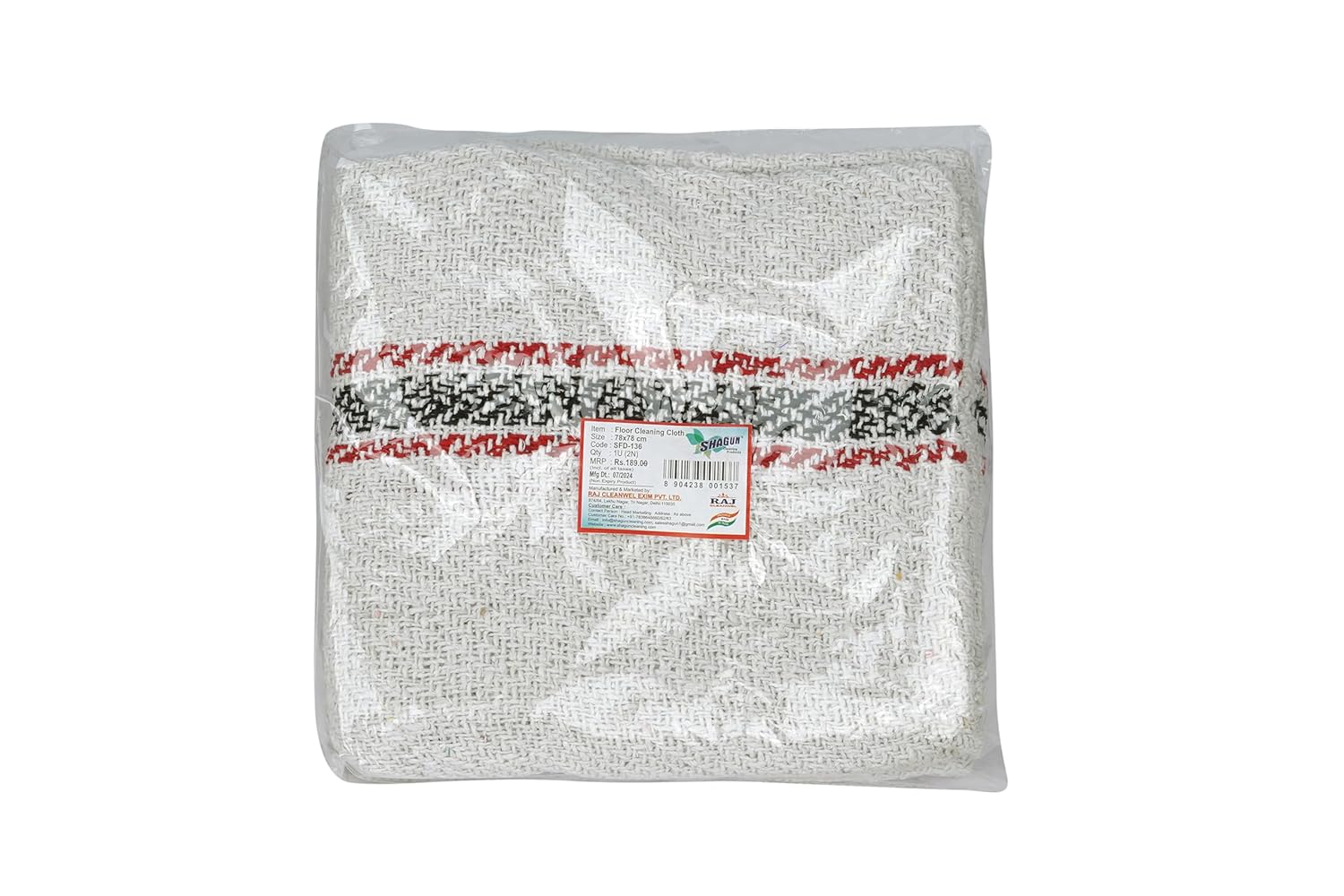 SHAGUN Cotton Floor Pocha (Pack of 2) 29x29 inch | Heavy Duty Thick Cloth for Floor Cleaning | Reusable Mop Cloth