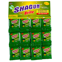 Shagun Brite Multi-Purpose Scrub Pad & Sponge – Super ALOX, Heavy Duty Cleaning (Pack of 12)