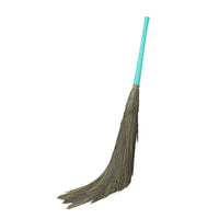 SHAGUN Premium Grass Broom with Long Handle – Soft Natural Bristles for Efficient Cleaning