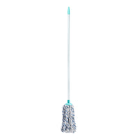 SHAGUN Cotton String Mop with PVC Handle, High Absorbency, Black and Grey