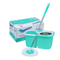 SHAGUN 8L Steel Spin Mop with Complete Kit Best for House & Kitchen Cleaning (Blue)