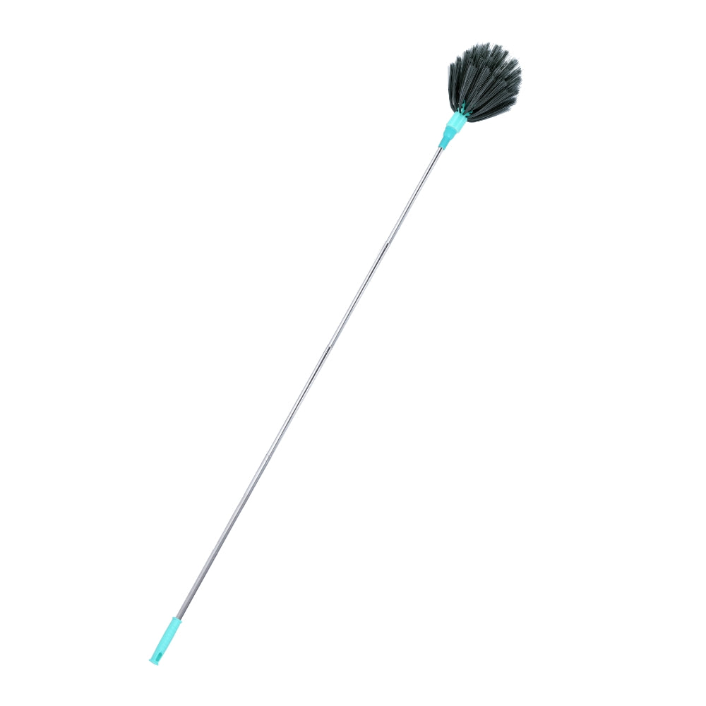 SHAGUN Lotus Jala – Extendable Telescopic Ceiling & Fan Duster with Soft Bristles and Steel Rod, Sea Green Handle